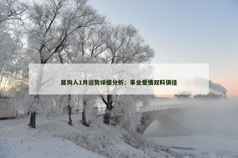 属狗人1月运势详细分析：事业爱情双料俱佳