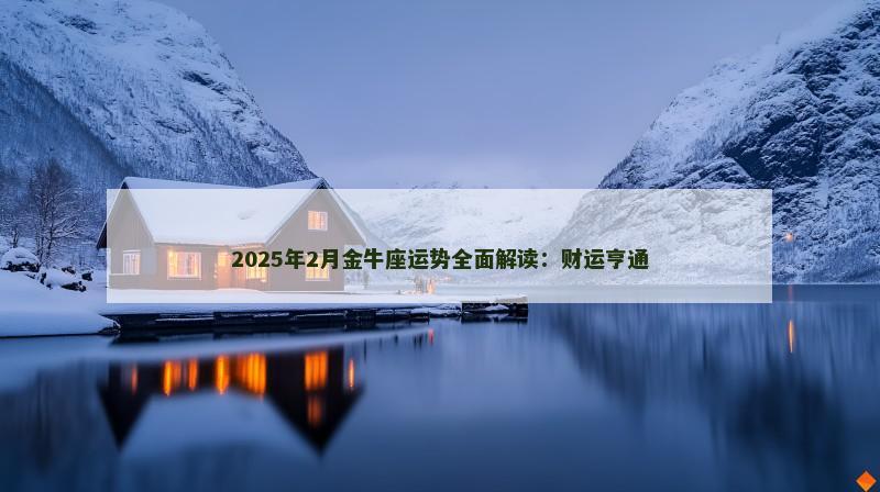 2025年2月金牛座运势全面解读：财运亨通