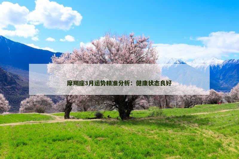 摩羯座3月运势精准分析：健康状态良好