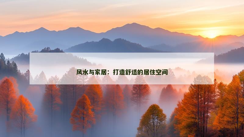 风水与家居：打造舒适的居住空间