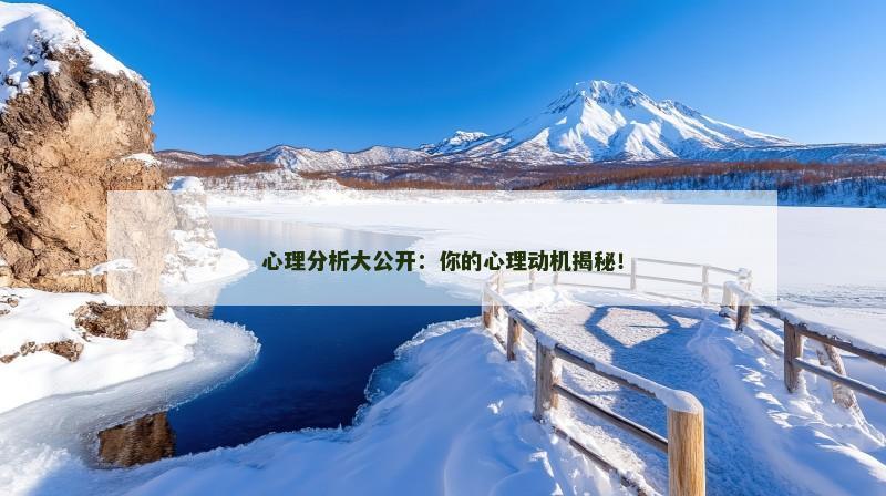 心理分析大公开:你的心理动机揭秘!
