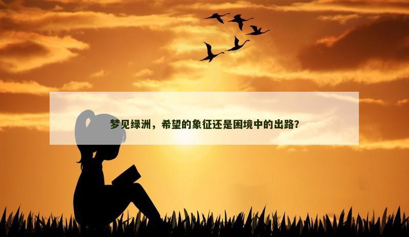 梦见绿洲，希望的象征还是困境中的出路？