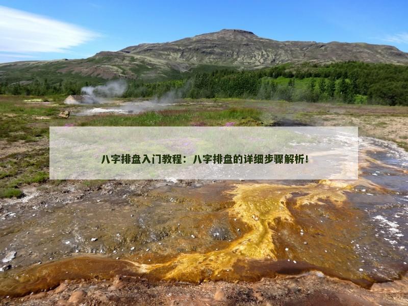 八字排盘入门教程:八字排盘的详细步骤解析!