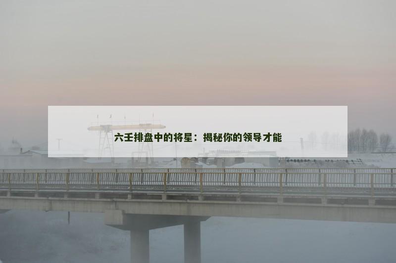 六壬排盘中的将星:揭秘你的领导才能
