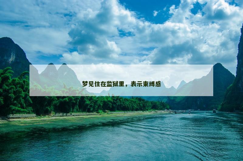 梦见住在监狱里,表示束缚感
