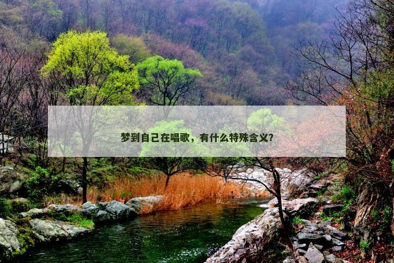 梦到自己在唱歌,有什么特殊含义?