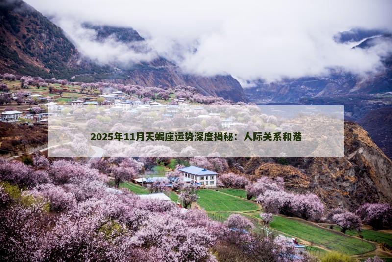 2025年11月天蝎座运势深度揭秘:人际关系和谐