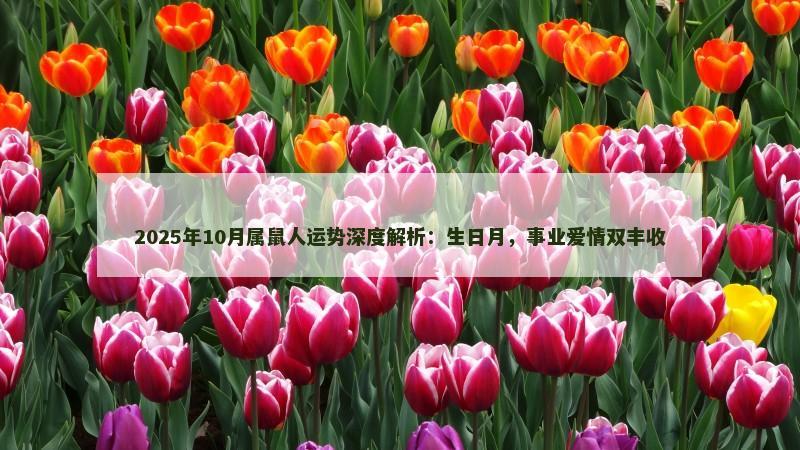 2025年10月属鼠人运势深度解析:生日月,事业爱情双丰收
