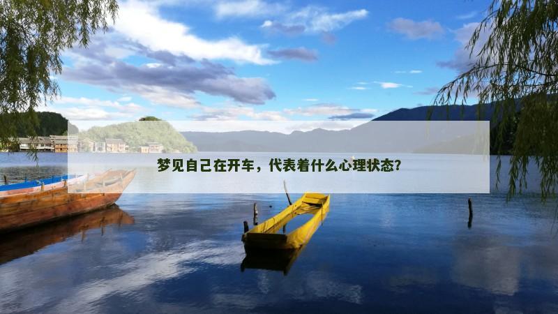 梦见自己在开车,代表着什么心理状态?