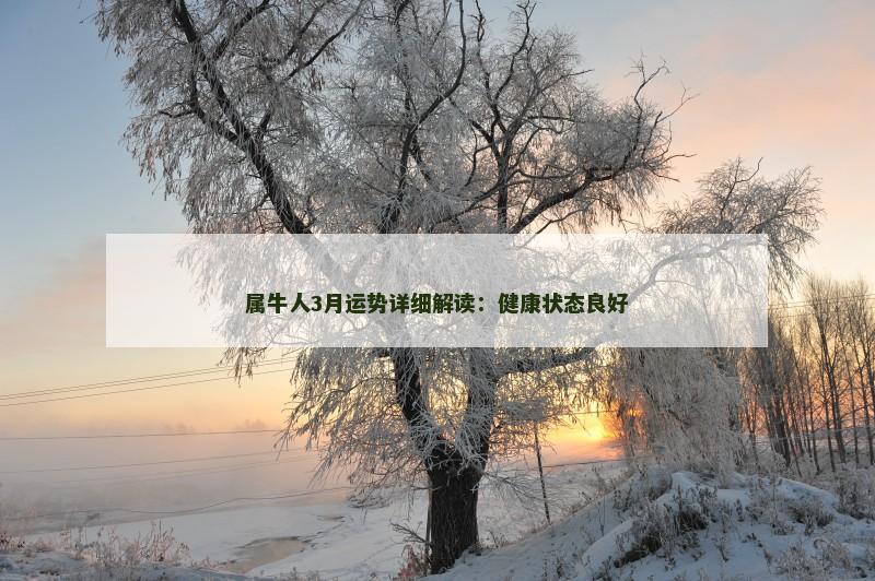 属牛人3月运势详细解读：健康状态良好