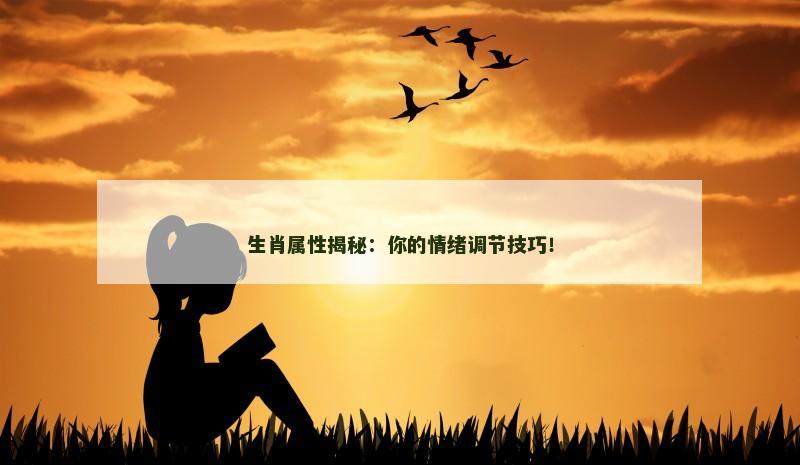 生肖属性揭秘:你的情绪调节技巧!