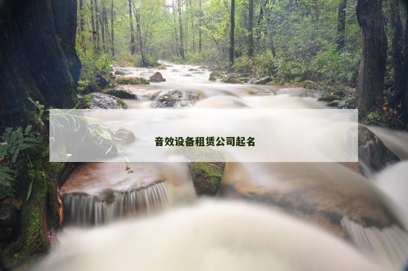 音效设备租赁公司起名
