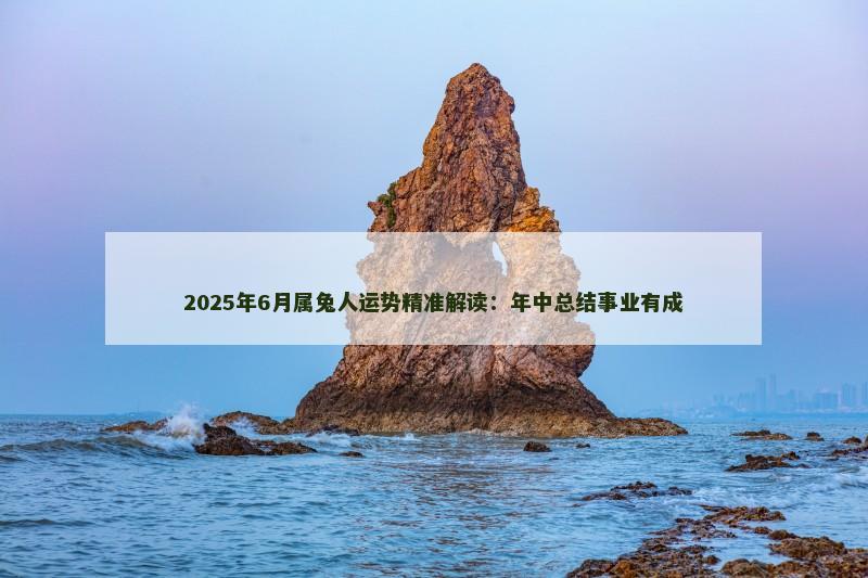 2025年6月属兔人运势精准解读：年中总结事业有成