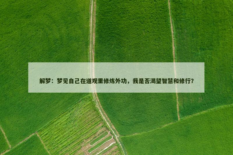 解梦：梦见自己在道观里修炼外功，我是否渴望智慧和修行？