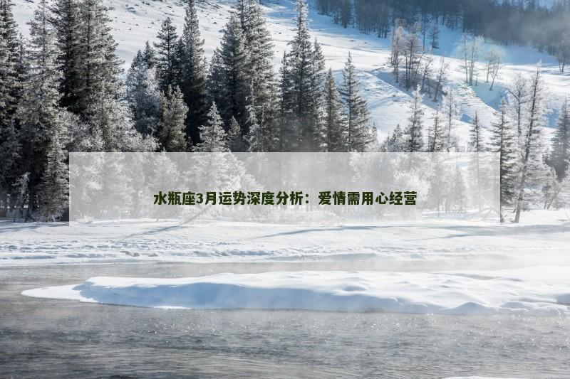 水瓶座3月运势深度分析：爱情需用心经营
