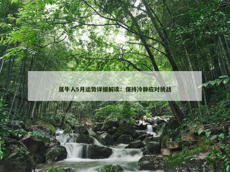 属牛人5月运势详细解读：保持冷静应对挑战