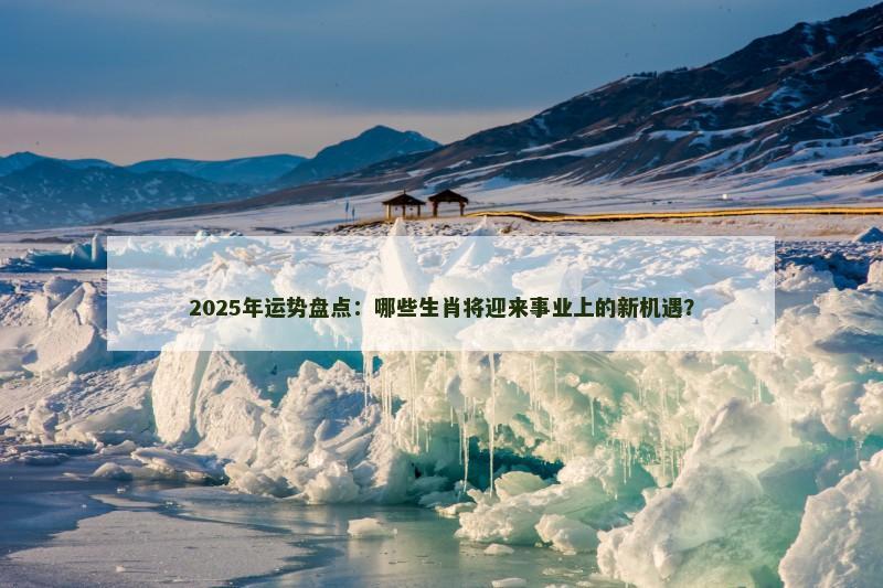 2025年运势盘点：哪些生肖将迎来事业上的新机遇？